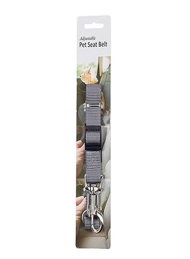 BLESSING PET SUPPLY DOG SEAT BELTS (1 INCH POLY POPLINE TAPE) (BLACK) (NORMAL SEAT BELT, GRAY) - Image 2